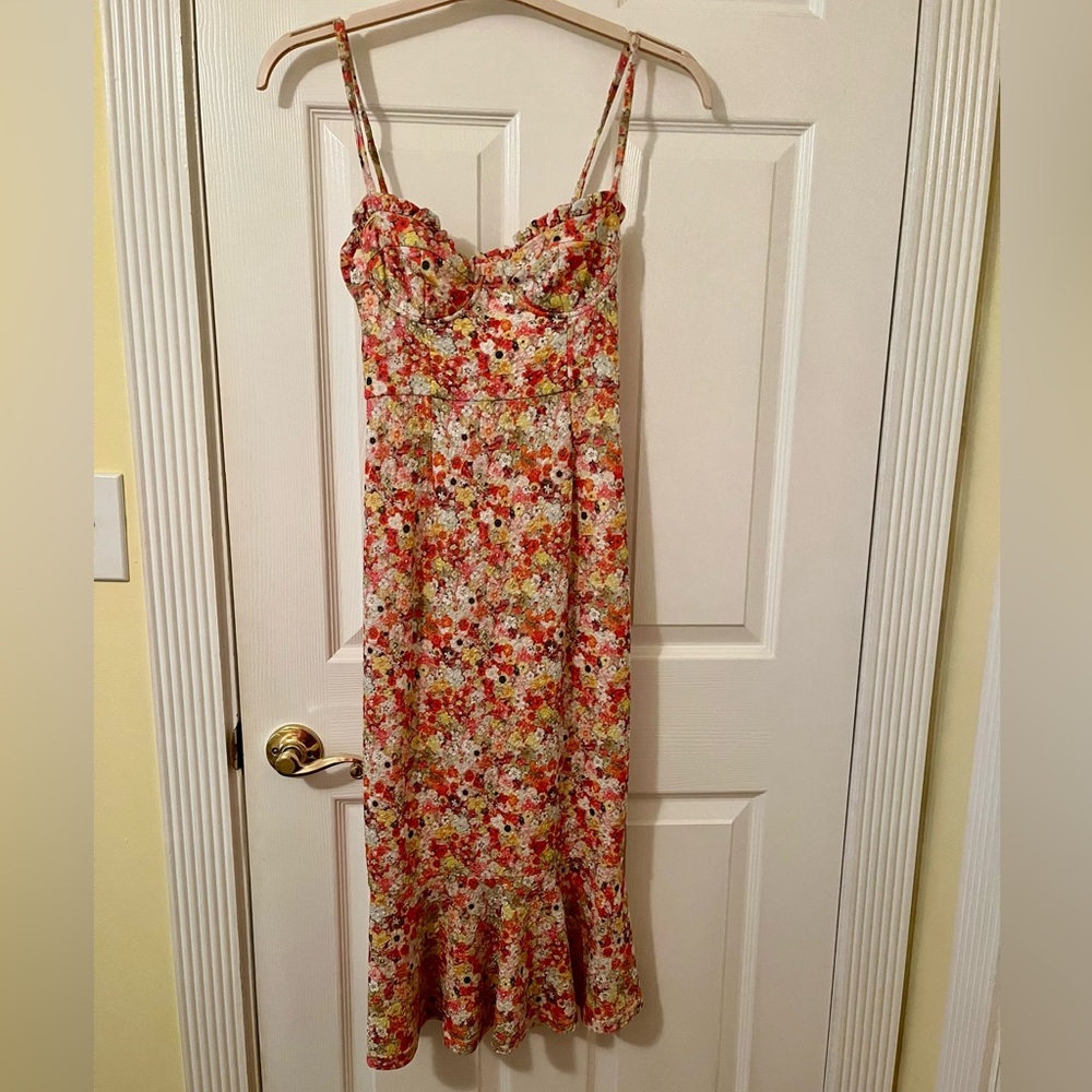 Hutch Multicolor Floral Midi Dress